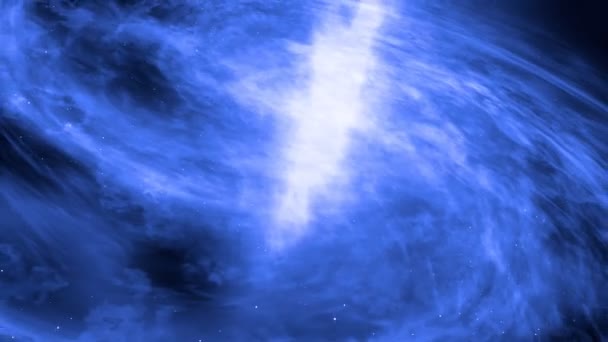 放大了 摄像机从星系中心移开的飞行 螺旋紫色星系令人印象深刻的结构 3D渲染镜头 — 图库视频影像