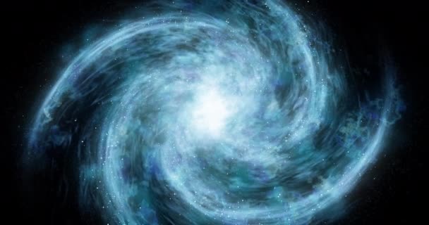 Спиральная Галактика Движется Вокруг Абстрактного Космического Фона Звездное Пространство Образование — стоковое видео