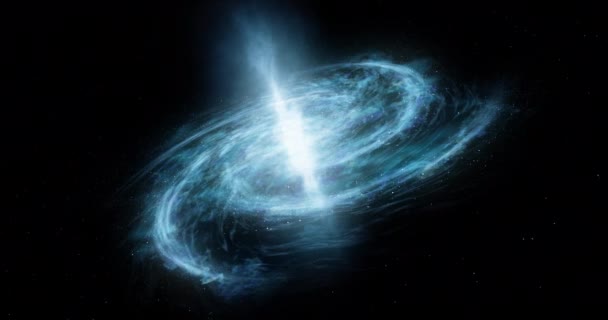 Une Galaxie Spirale Déplace Autour Espace Abstrait Espace Stellaire Formation — Video