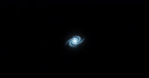 Una Galaxia Espiral Mueve Alrededor Fondo Espacial Abstracto Espacio Estelar — Vídeos de Stock