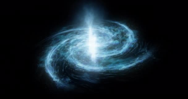 Ένας Σπειροειδής Γαλαξίας Κινείται Γύρω Από Αφηρημένο Χώρο Φόντο Αστέρι — Αρχείο Βίντεο