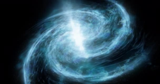 Eine Spiralgalaxie Bewegt Sich Den Abstrakten Weltraum Hintergrund Sternenraum Die — Stockvideo