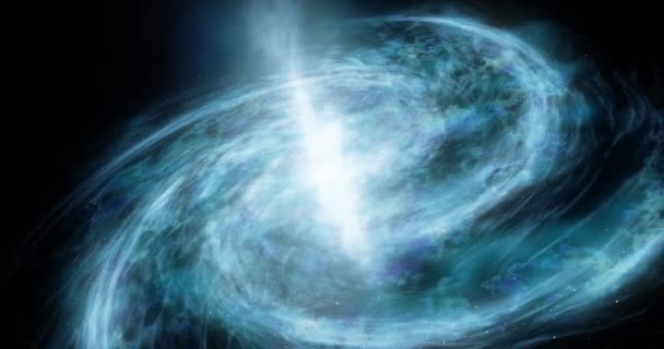 Una Galaxia Espiral Mueve Alrededor Fondo Espacial Abstracto Espacio Estelar — Vídeo de stock