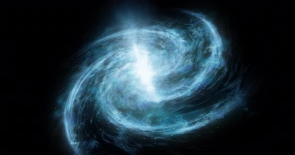 Une Galaxie Spirale Déplace Autour Espace Abstrait Espace Stellaire Formation — Video