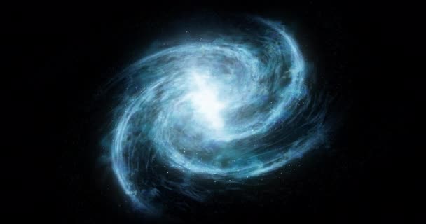 渦巻銀河が動き回るアブストラクト宇宙背景星間空間 星と惑星の形成深宇宙映像粒子が輝く背景空間の劇的なシーン4Kビデオレンダリングアニメーション — ストック動画