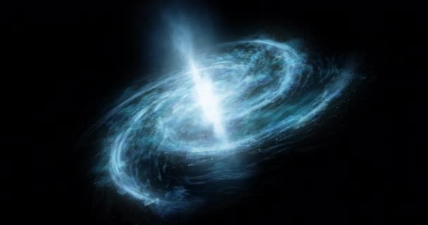 Une Galaxie Spirale Déplace Autour Espace Abstrait Espace Stellaire Formation — Video