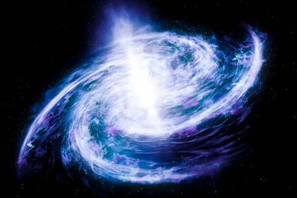 La nebulosa púrpura forma una galaxia espiral. Colonización. Espacio tr — Foto de Stock