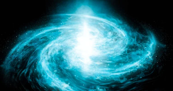 Un big bang formando un universo de galaxias espirales. Exploración espacial . — Foto de Stock