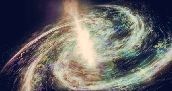Nebulosa de gas y estrella ácida. Impresionante estructura de la espiral gal — Foto de Stock