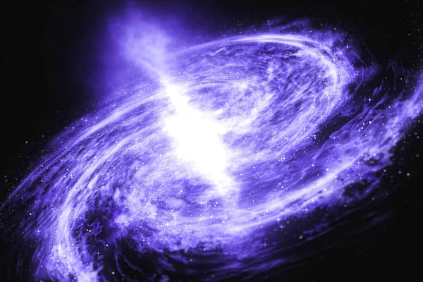 Gaz Bulutu Derin Uzay. Spiral şeklinde kozmik nebula. F — Stok fotoğraf