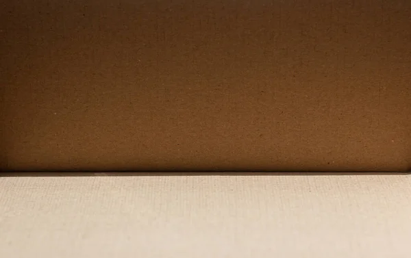 Wand Und Boden Aus Pappe Hintergrund Aus Braunem Papier — Stockfoto