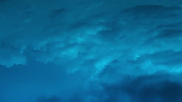 Timelapse Mouvement Nuit Bleu Foncé Nuages Lourds Séquences — Video