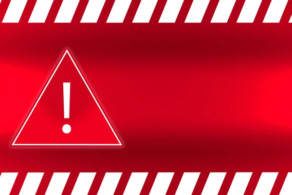 Exclamation Mark Triangle Frame Attention Caution Danger Sign Warning Line — Stock Photo, Image