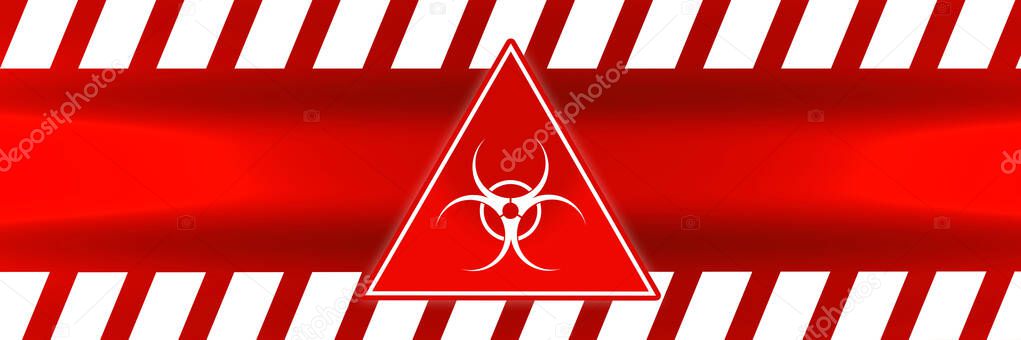 Danger ribbon and sign Attention biohazard and falling warning signs Caution tape restricted access safety and hazard stripes alert symbols