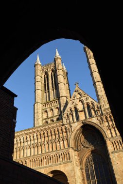 Lincoln katedral Gotik dini dönüm noktası Ilçe Lincolnshire, İngiltere.  