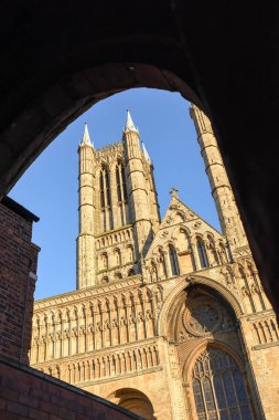 Lincoln katedral Gotik dini dönüm noktası Ilçe Lincolnshire, İngiltere.  