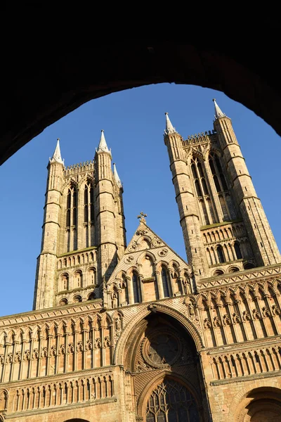 Lincoln katedral Gotik dini dönüm noktası Ilçe Lincolnshire, İngiltere.  