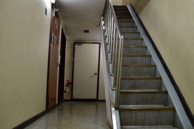 Bir konteyner kargo gemisi tipik konaklama ınterion