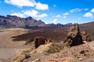 Volkan Teide yakınlarındaki Güzel Roques de Garcia, Tenerife, Kanarya Adaları, İspanya - Resim