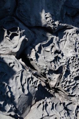 Koyu gri volkanik taş doku ve arka plan - Resim