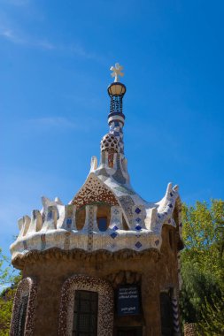 Park Guell, Barselona'daki yönetim locasına bakış