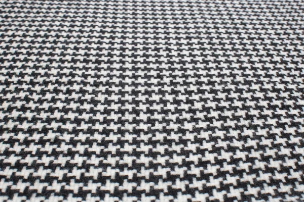 Pola geometris hitam dan putih dari selimut wol — Stok Foto