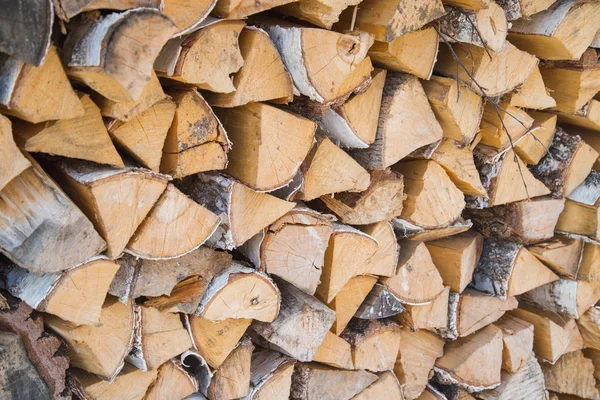 Huş odun woodpile içinde