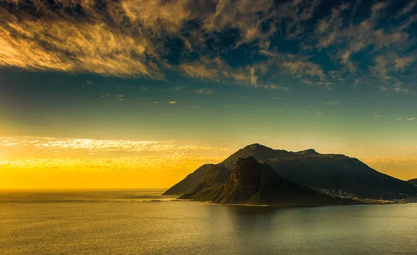 África Sul Hout Bay Cidade Cabo Hora Ouro Paisagem Panorâmica — Fotografia de Stock