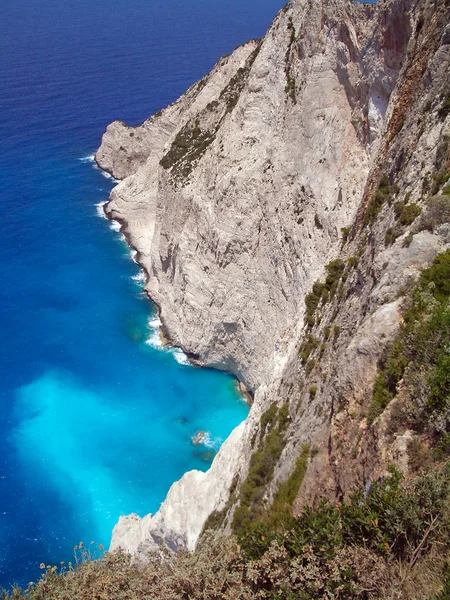 Kleur Buiten Schilderachtige Landschap Zeegezicht Panorama Met Stenen Aan Blauwe — Stockfoto