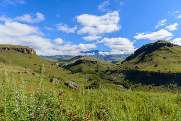 Кольорове Зображення Зовнішньої Краєвид Пар Drakensberge Мальовничим Панорамним Природи Зору — стокове фото