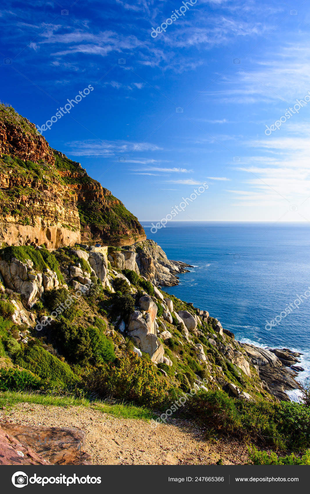 Afrique Sud Hout Bay Cap Bleu Heure Pittoresque Paisible