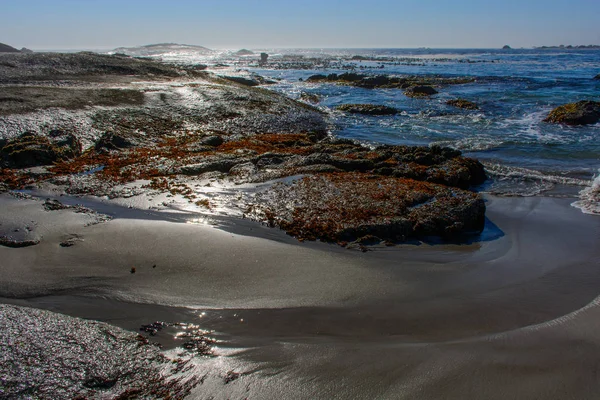 Південна Африка Hout Bay Кейптаун Синій Годину Мальовничі Мирних Романтичний — стокове фото