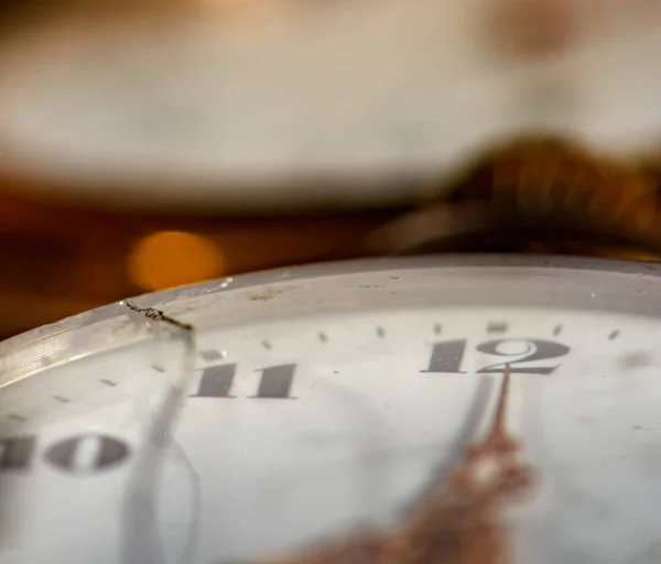 Ainda Cor Vida Macro Antigo Bolso Velho Histórico Relógios Dourados — Fotografia de Stock