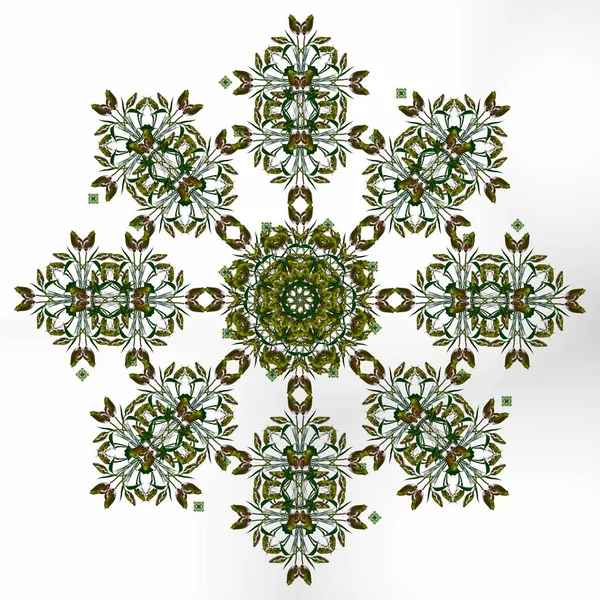 Fine Art Floral Decoratieve Symmetrische Fractal Kleurenpatroon Gemaakt Van Macro — Stockfoto