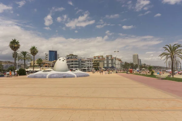 Peiscola Espagne Août 2017 Vue Générale Depuis Plage Touristique Peiscola — Photo