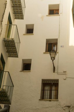 Peiscola, İspanya, 19 Ağustos 2017: Genel seyahat görüntülerini Peniscola şehir.