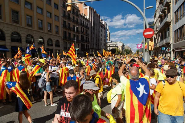 Barcelona Katalonien Spanien September 2017 Rally Stöd För Självständighet Katalonien — Stockfoto