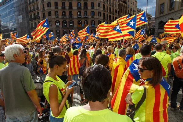 Barcelona Catalonia Spain September 2017 Rally Support Independence Catalunya National — Stock Photo, Image