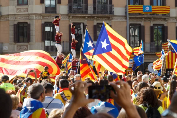 Barcelona Katalánsko Španělsko Září 2017 Získat Podporu Pro Nezávislost Katalánska — Stock fotografie