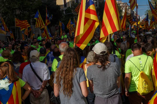 Барселона Каталонія Іспанія Вересня 2017 Заручитися Підтримкою Незалежності Каталонії Національний — стокове фото
