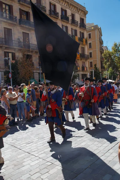Barcelona Cataluña España Septiembre 2017 Manifestación Cultural Histórica Cataluña Durante — Foto de Stock