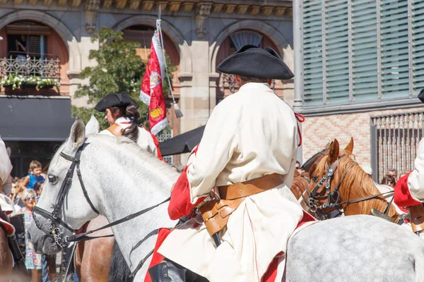 Barcelona, Katalonya, İspanya, 11 Eylül 2017: tarihi kültürel demostration Katalonya gelen Catalunya'nın bağımsızlığını ralli desteği ulusal gün boyunca sırasında.