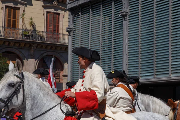 Barcelona, Katalonya, İspanya, 11 Eylül 2017: tarihi kültürel demostration Katalonya gelen Catalunya'nın bağımsızlığını ralli desteği ulusal gün boyunca sırasında.