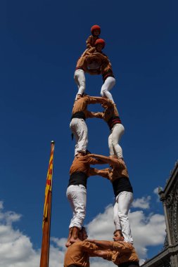 Barcelona, Katalonya, İspanya, 11 Eylül 2017: insanlar ralli destek Catalunya bağımsızlık Milli gün boyunca.