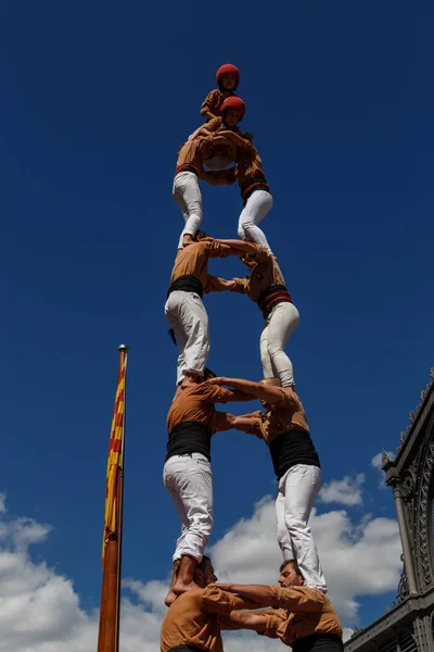 Barcelona Cataluña España Septiembre 2017 Personas Apoyo Independencia Cataluña Durante Imágenes De Stock Sin Royalties Gratis