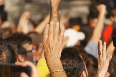 Barcelona, Katalonya, İspanya, 21 Eylül 2017: Ayaklanmalar Katalan insanlar için İspanyol hükümeti karar referandum hakkında-catalunya'nın bağımsızlığını protesto