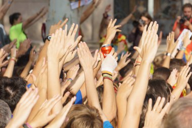 Barcelona, Katalonya, İspanya, 21 Eylül 2017: Ayaklanmalar Katalan insanlar için İspanyol hükümeti karar referandum hakkında-catalunya'nın bağımsızlığını protesto