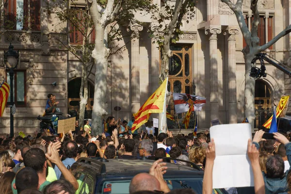 Barcelona, Katalonya, İspanya, 21 Eylül 2017: Ayaklanmalar Katalan insanlar için İspanyol hükümeti karar referandum hakkında-catalunya'nın bağımsızlığını protesto