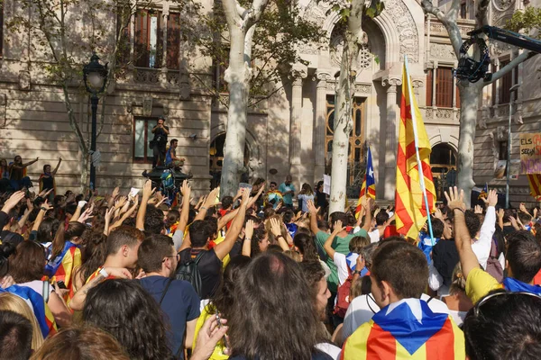 Barcelona, Katalonya, İspanya, 21 Eylül 2017: Ayaklanmalar Katalan insanlar için İspanyol hükümeti karar referandum hakkında-catalunya'nın bağımsızlığını protesto