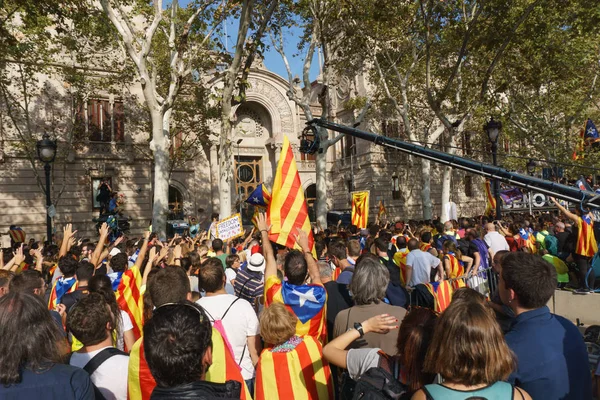 Barcelona, Katalonya, İspanya, 21 Eylül 2017: Ayaklanmalar Katalan insanlar için İspanyol hükümeti karar referandum hakkında-catalunya'nın bağımsızlığını protesto